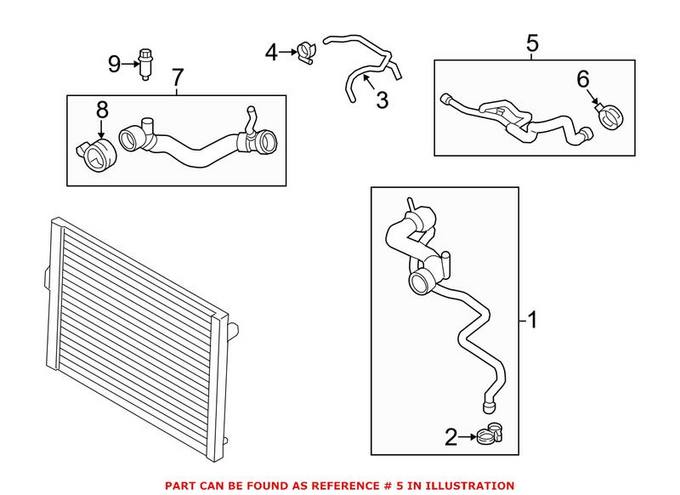 BMW Engine Coolant Hose 17127647750